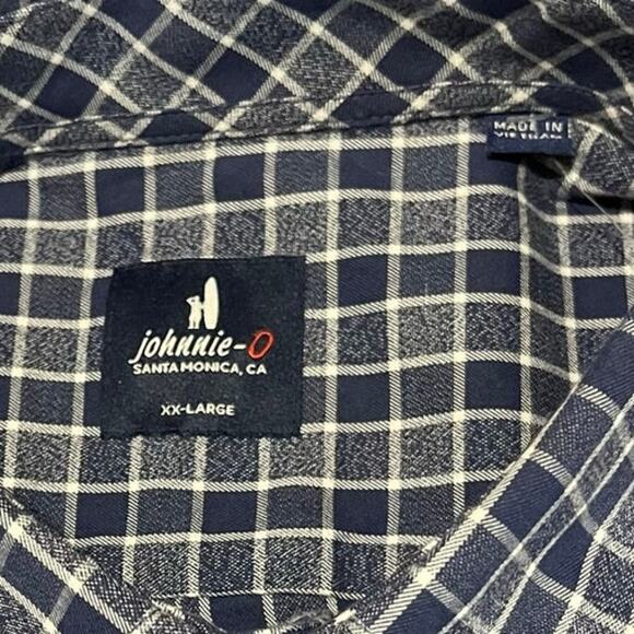 Johnnie O Mitchell Button Down Checkered Shirt Size XX Large New - Picture 11 of 16